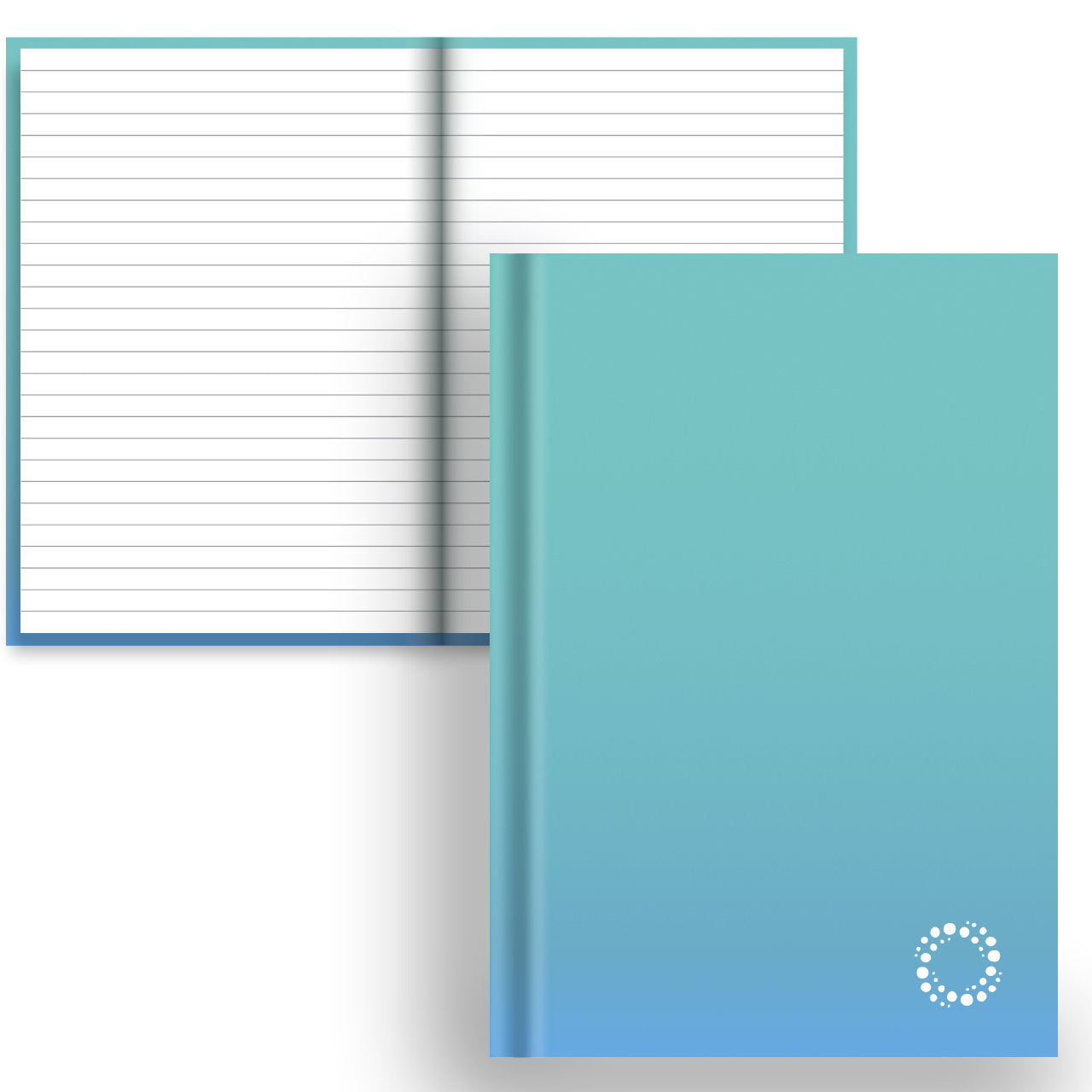 Aqua and Sky - Colour Fade A5 Hardback Notebook