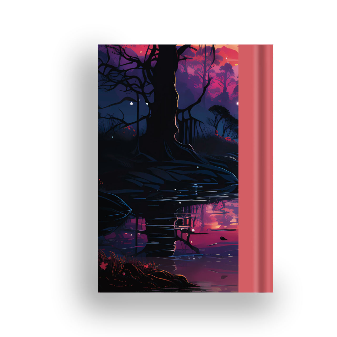 Forest of Dean notebook back cover featuring a serene forest landscape