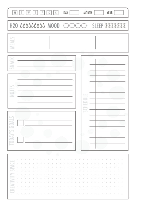 Mixed layouts daily planner page design