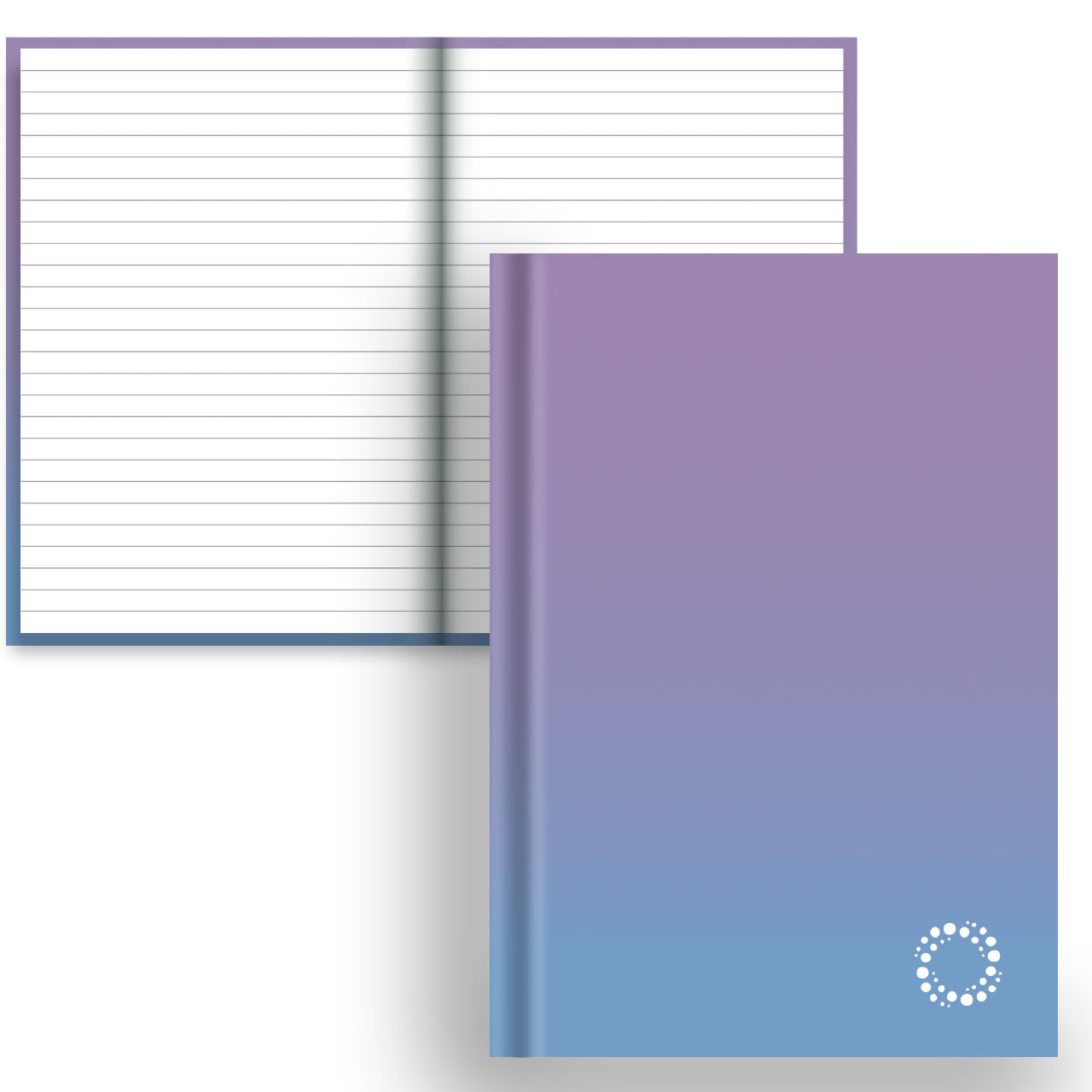 Periwinkle and Sky - Colour Fade A5 Hardback Notebook