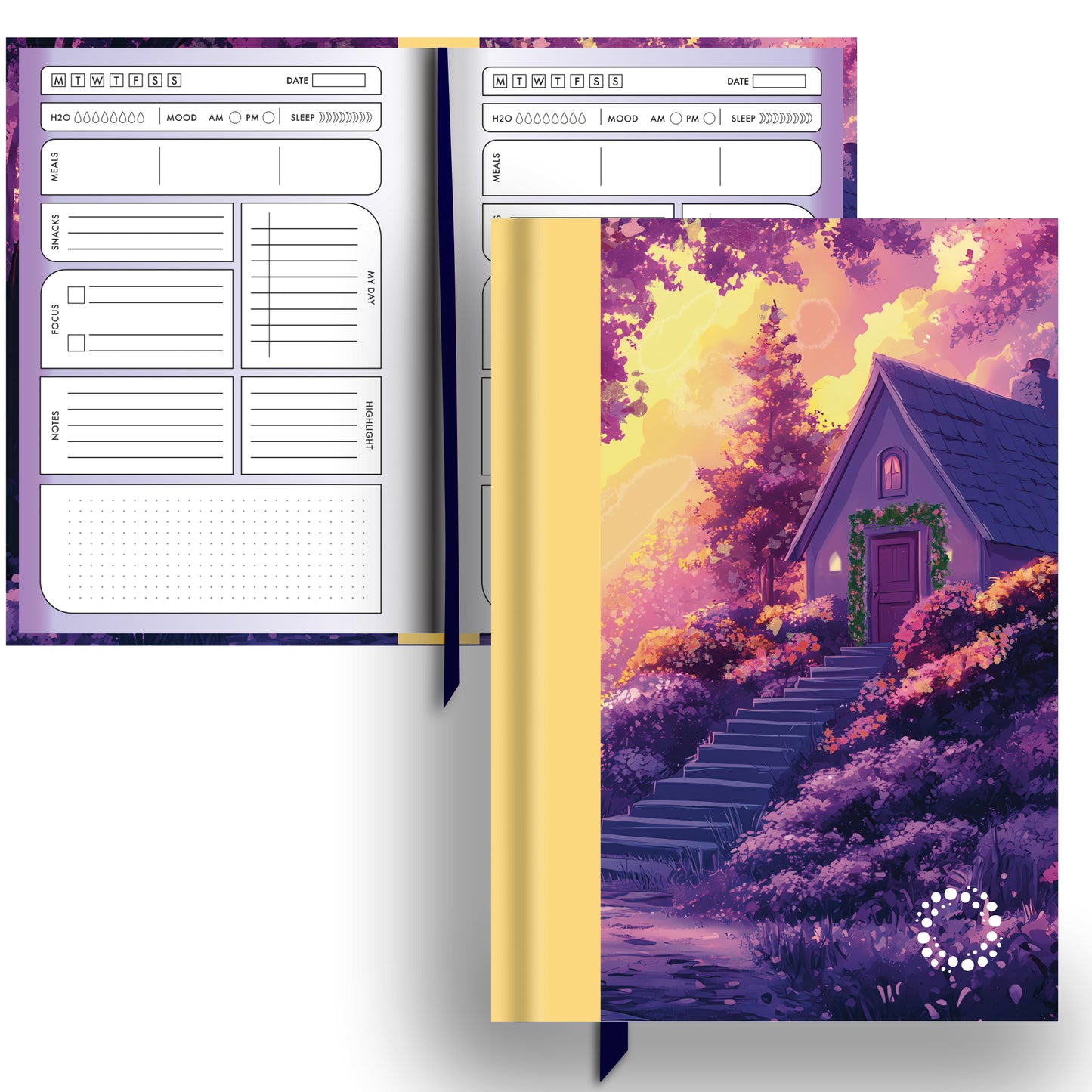 Violet Hill - A5 Hardback Notebook