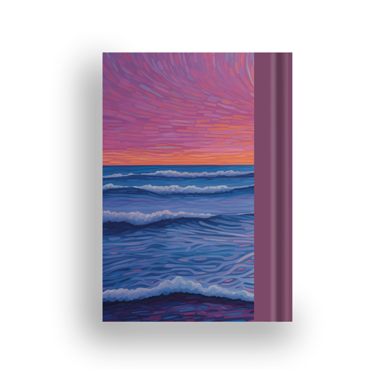 Tidal notebook back cover with ocean wave design