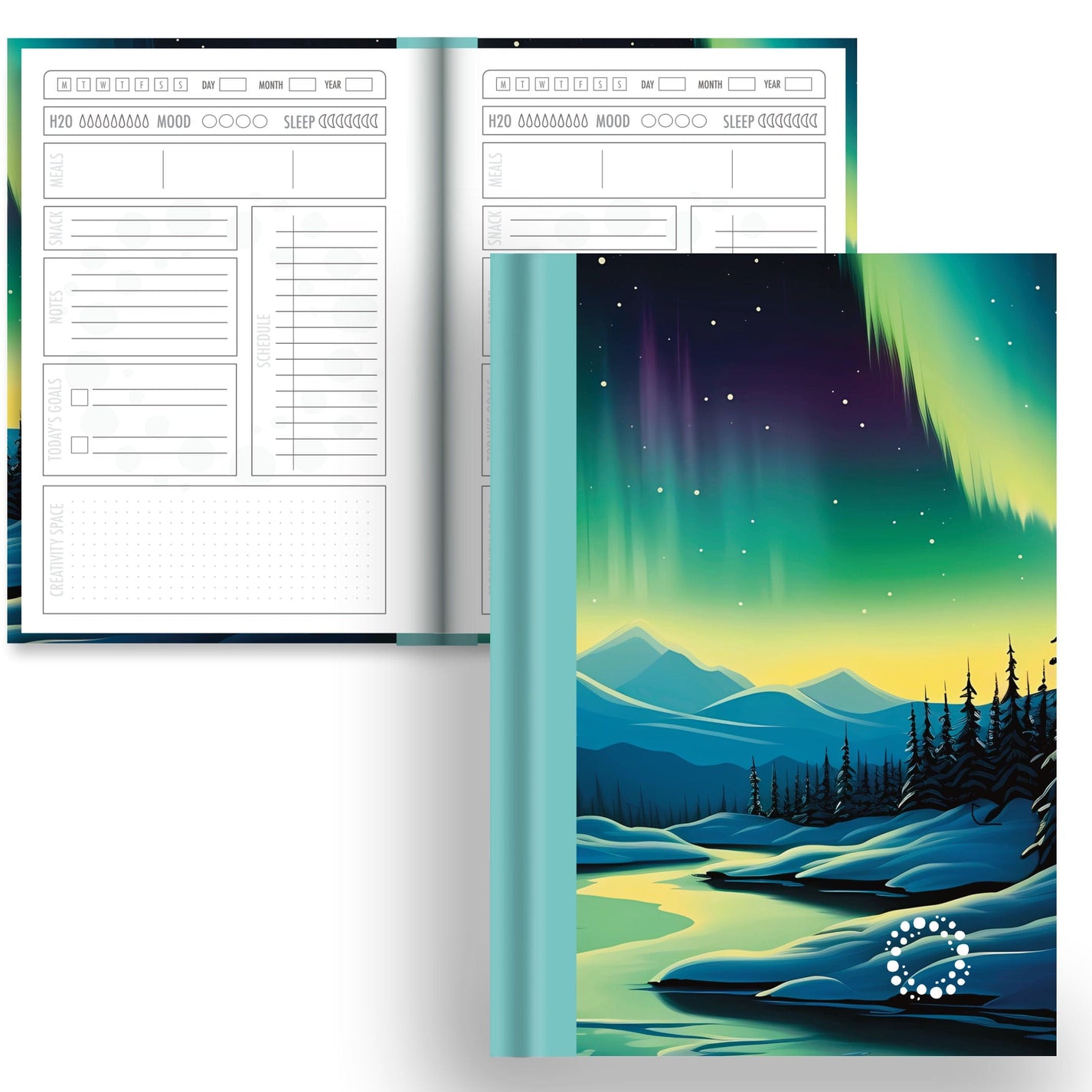 DayDot Journals A5 Notebook Daily Planner Aurora - A5 Hardback Notebook