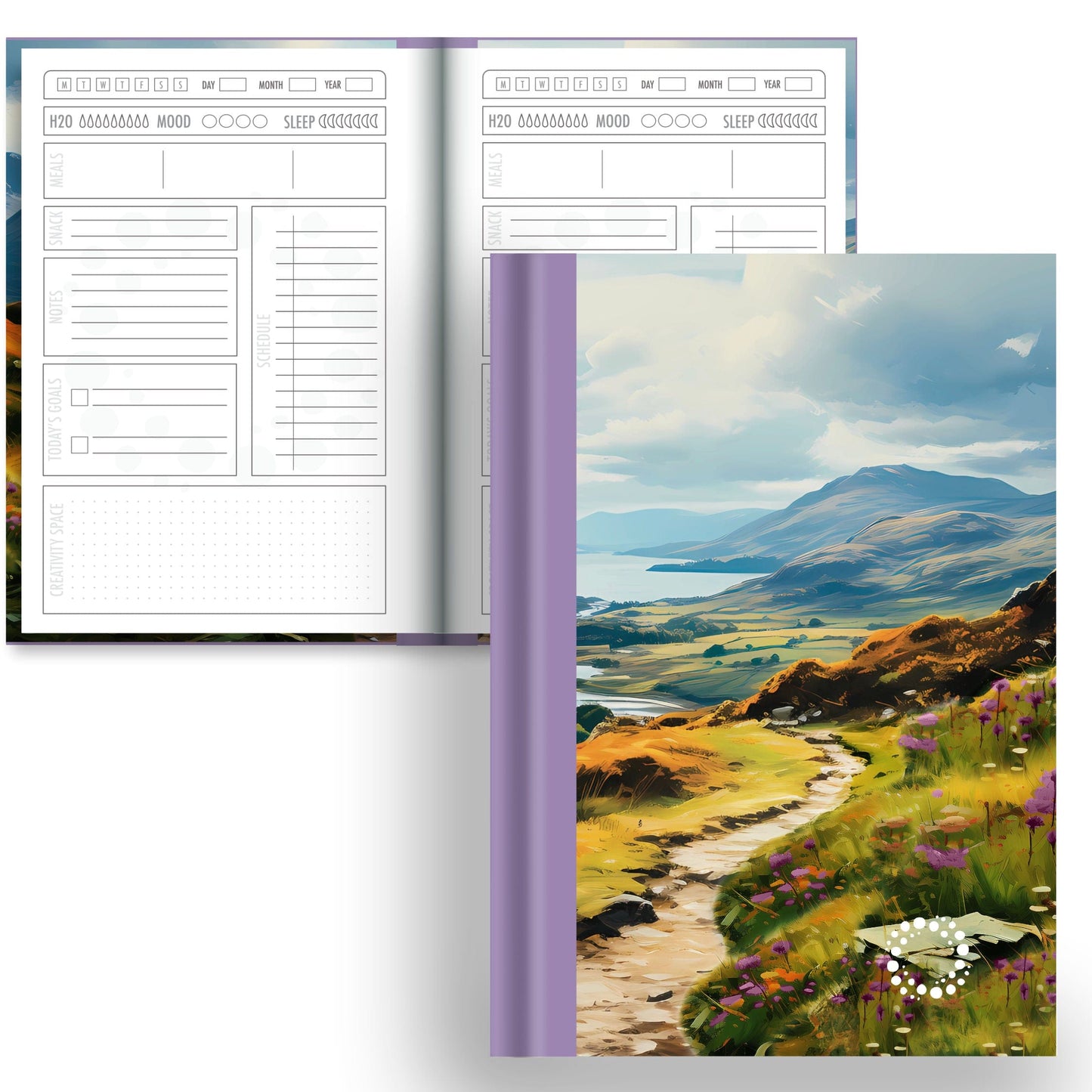 DayDot Journals A5 Notebook Daily Planner Glens - A5 Hardback Notebook