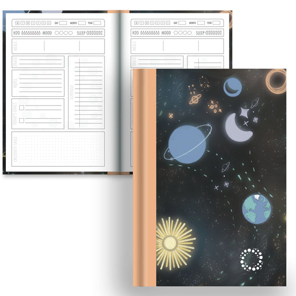DayDot Journals A5 Notebook Daily Planner Intergalactic -  A5 Hardback Notebook