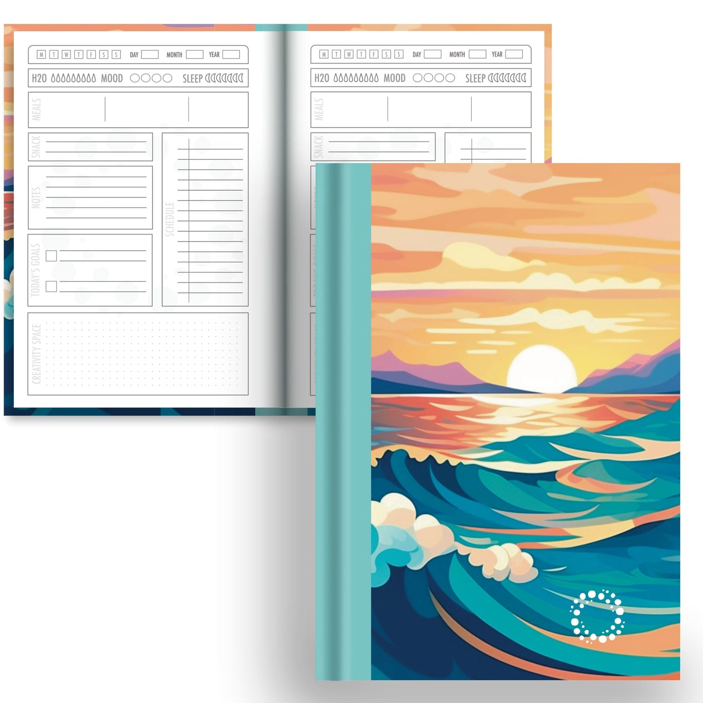 DayDot Journals A5 Notebook Daily Planner Poseidon - A5 Hardback Notebook