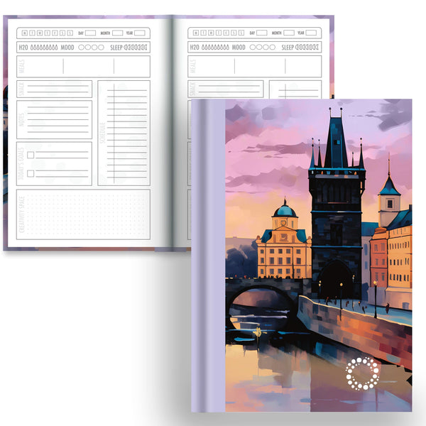 DayDot Journals A5 Notebook Daily Planner Prague - A5 Hardback Notebook