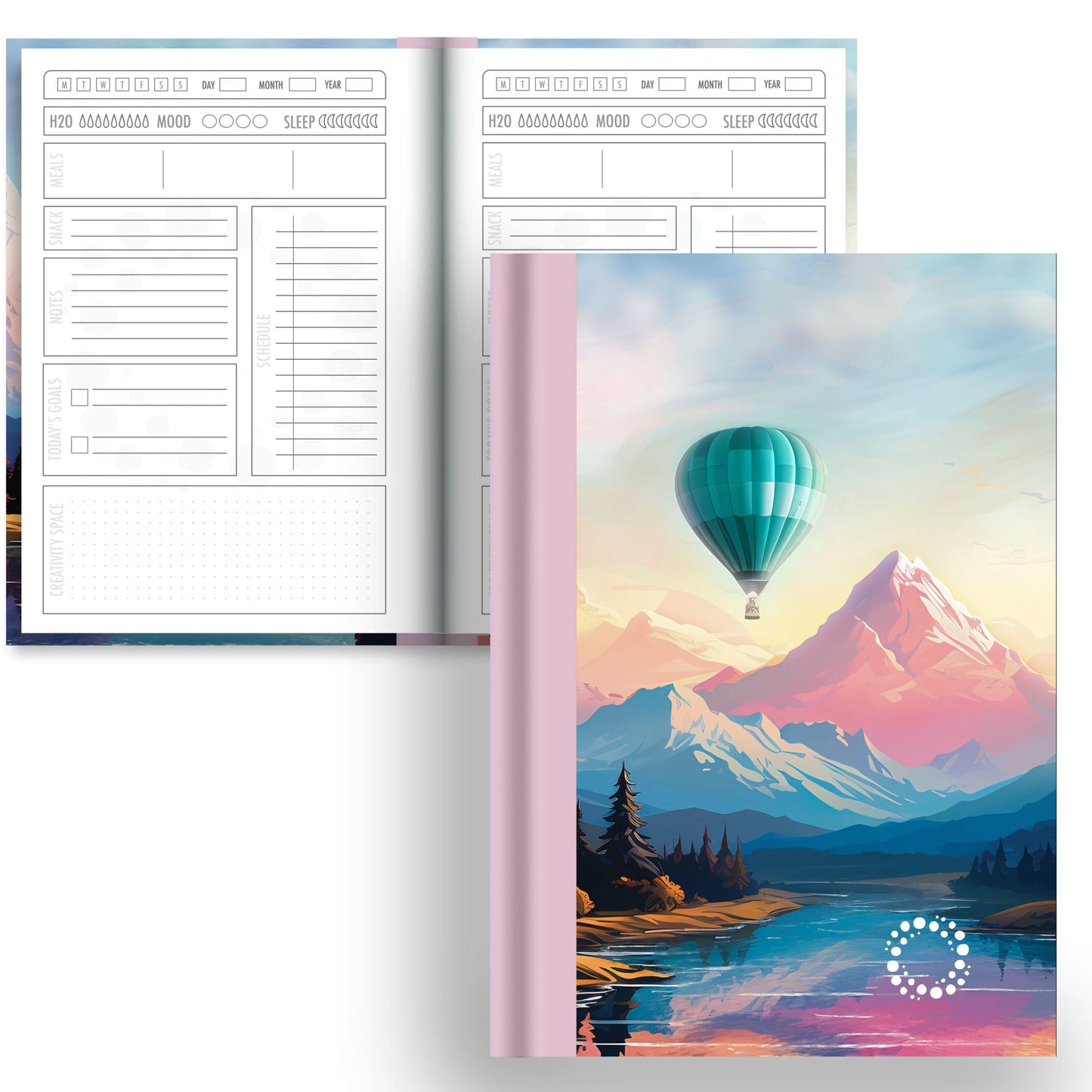 DayDot Journals A5 Notebook Daily Planner Zephyr - A5 Hardback Notebook