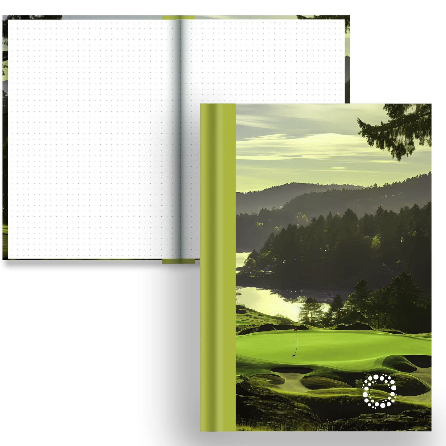 DayDot Journals A5 Notebook Dot Grid Fairway - A5 Hardback Notebook