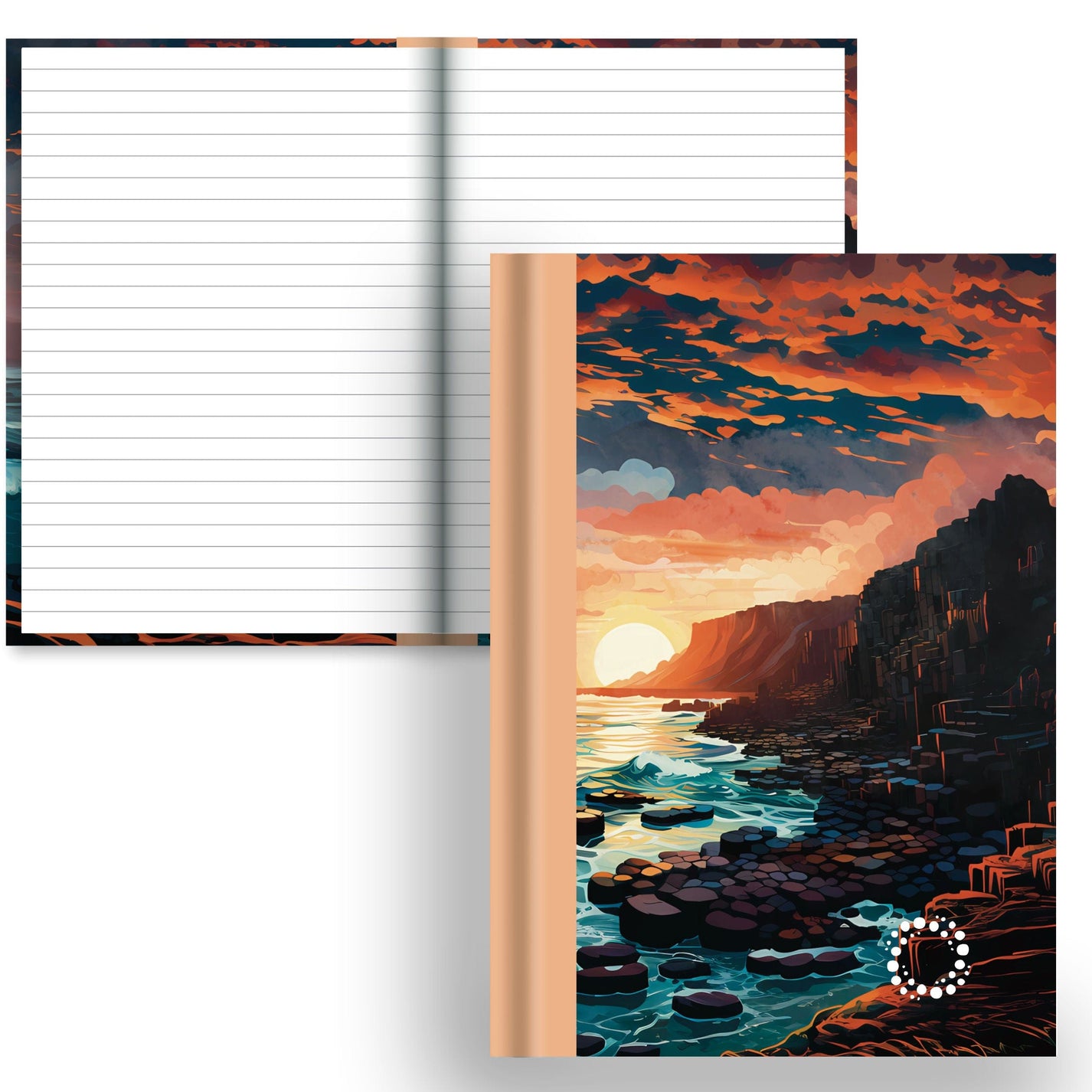 DayDot Journals A5 Notebook Lined Paper Causeway - A5 Hardback Notebook
