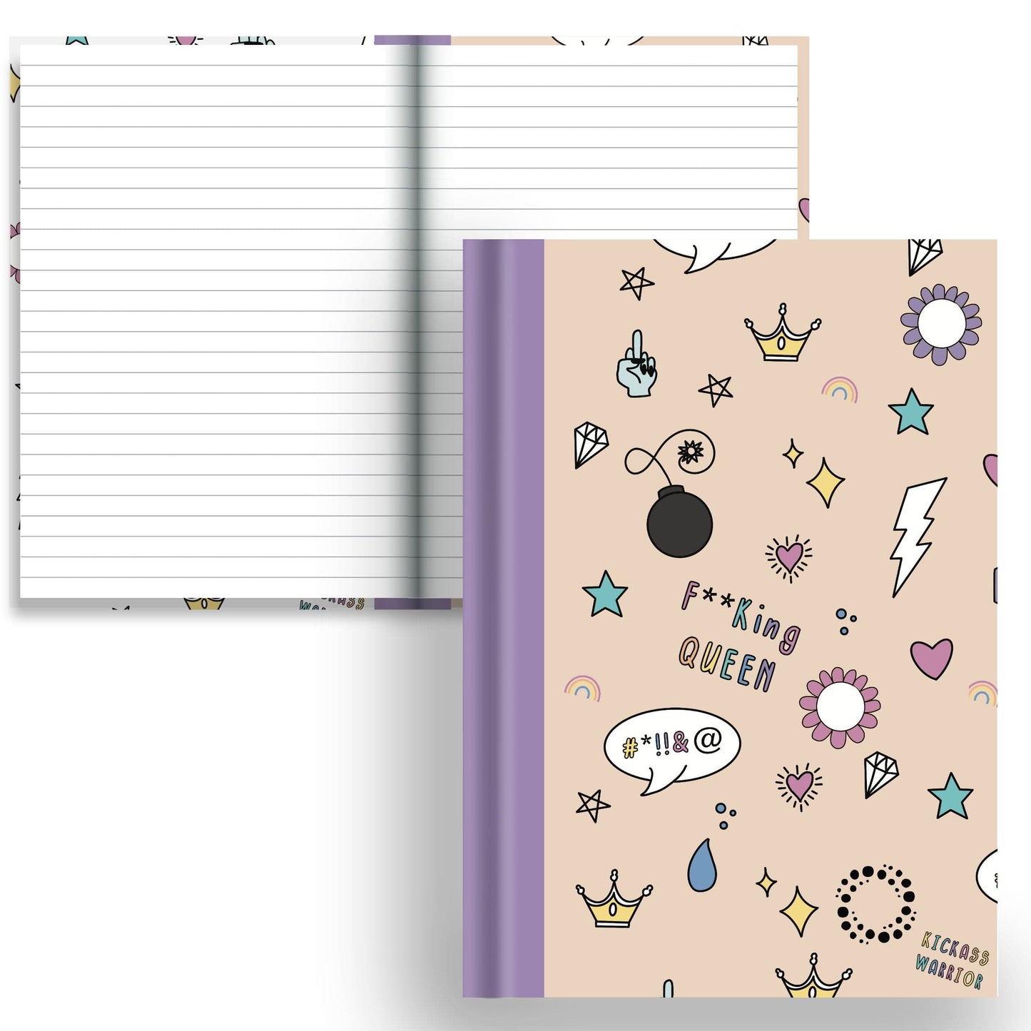 DayDot Journals A5 Notebook Lined Paper Inner Fire — Prude - A5 Hardback Notebook