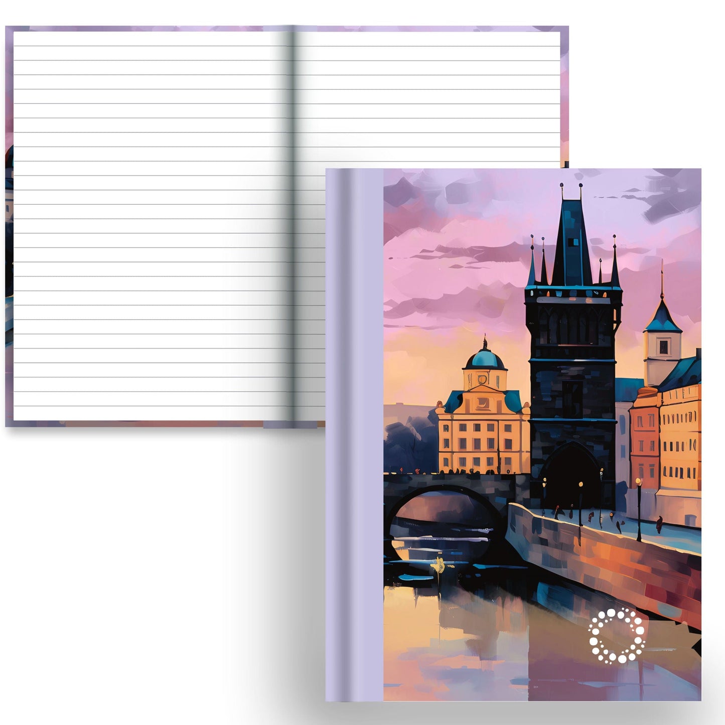 DayDot Journals A5 Notebook Lined Paper Prague - A5 Hardback Notebook