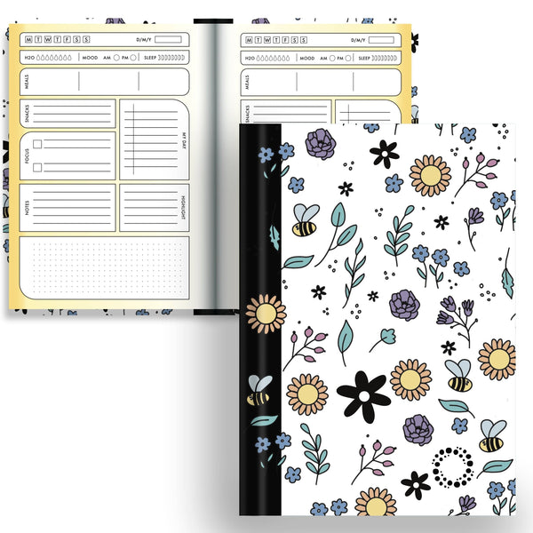DayDot Journals A5 Notebook Planner & Dot Bloom - A5 Hardback Notebook