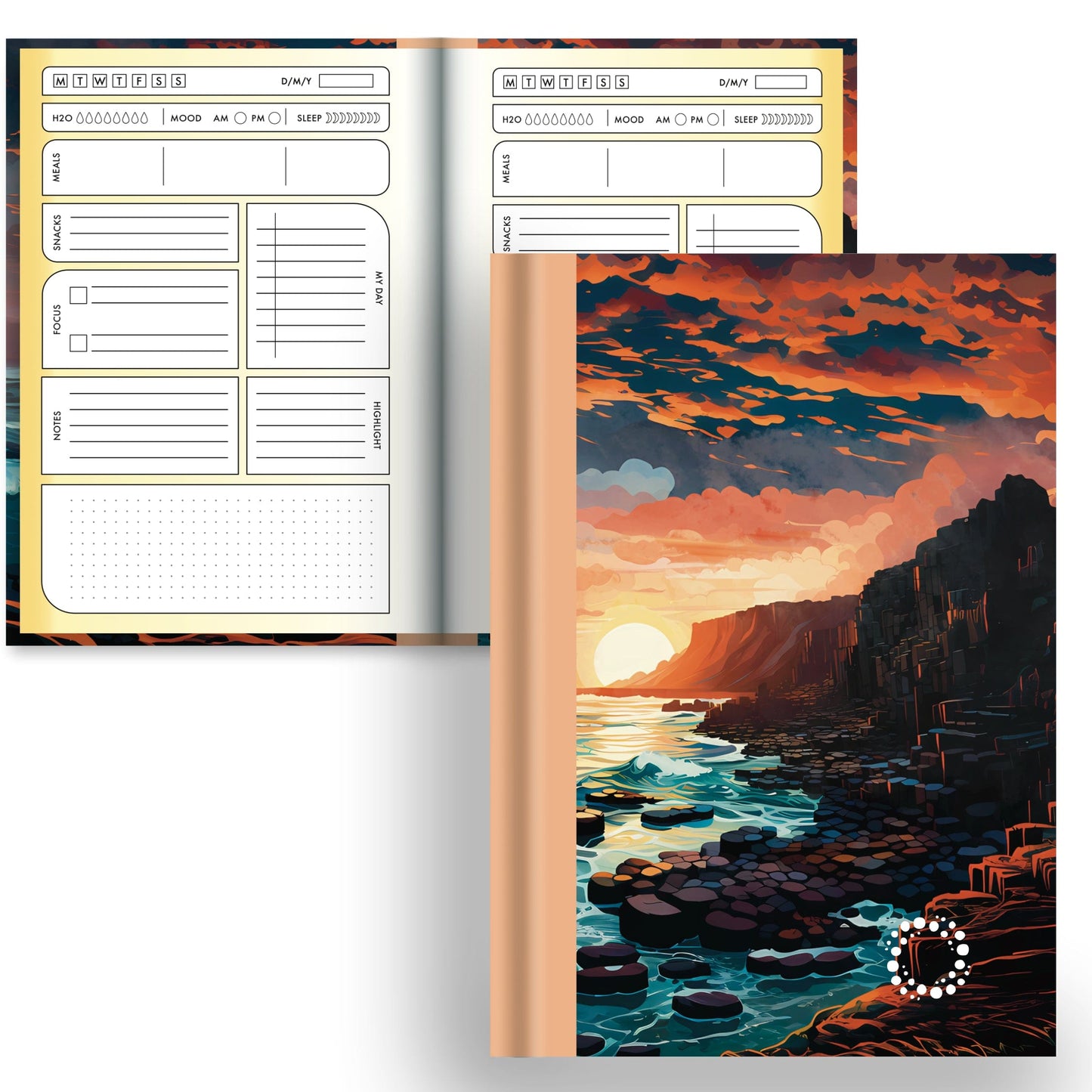 DayDot Journals A5 Notebook Planner & Dot Causeway - A5 Hardback Notebook