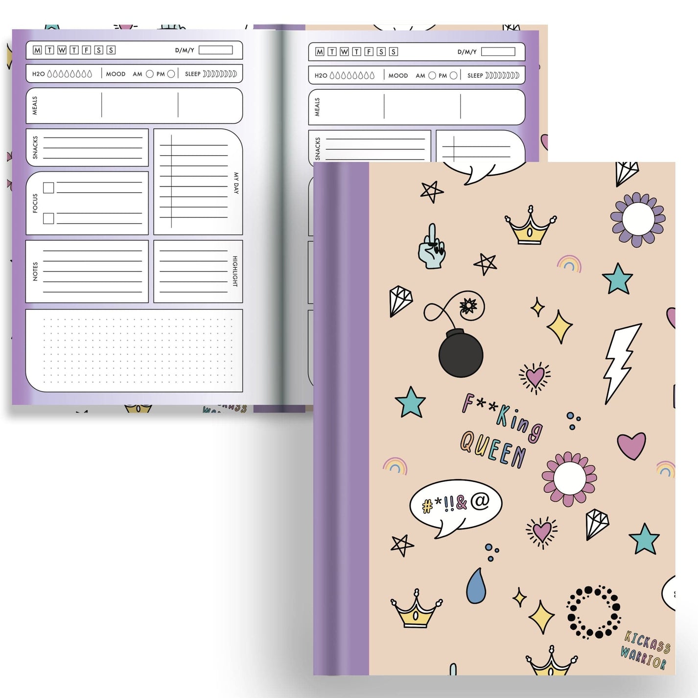 DayDot Journals A5 Notebook Planner & Dot Inner Fire — Prude - A5 Hardback Notebook