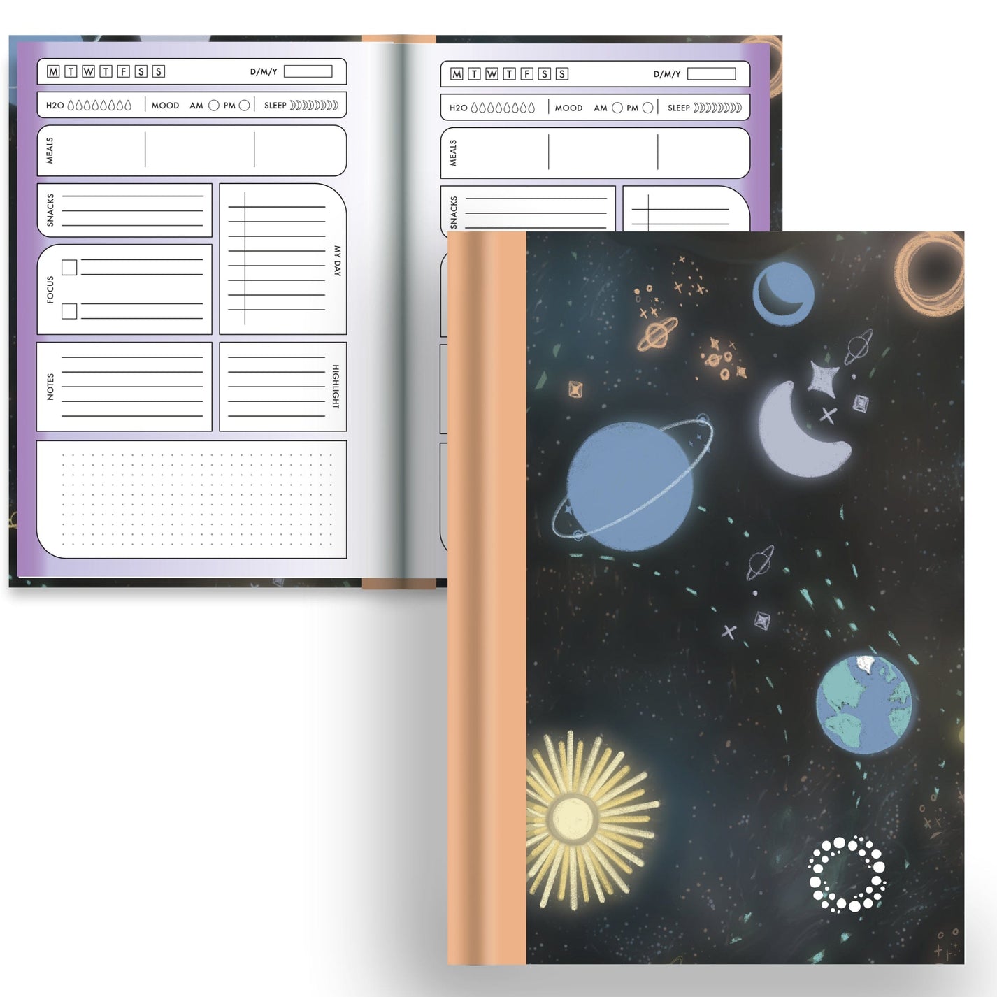 DayDot Journals A5 Notebook Planner & Dot Intergalactic -  A5 Hardback Notebook