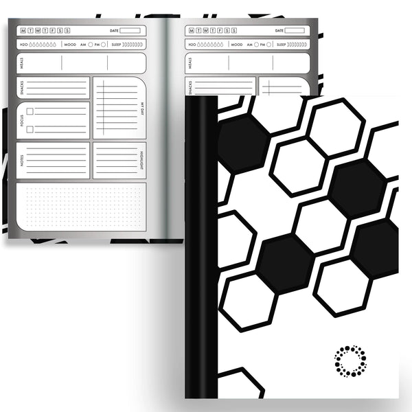 DayDot Journals A5 Notebook Planner & Dot Monochrome -  A5 Hardback Notebook