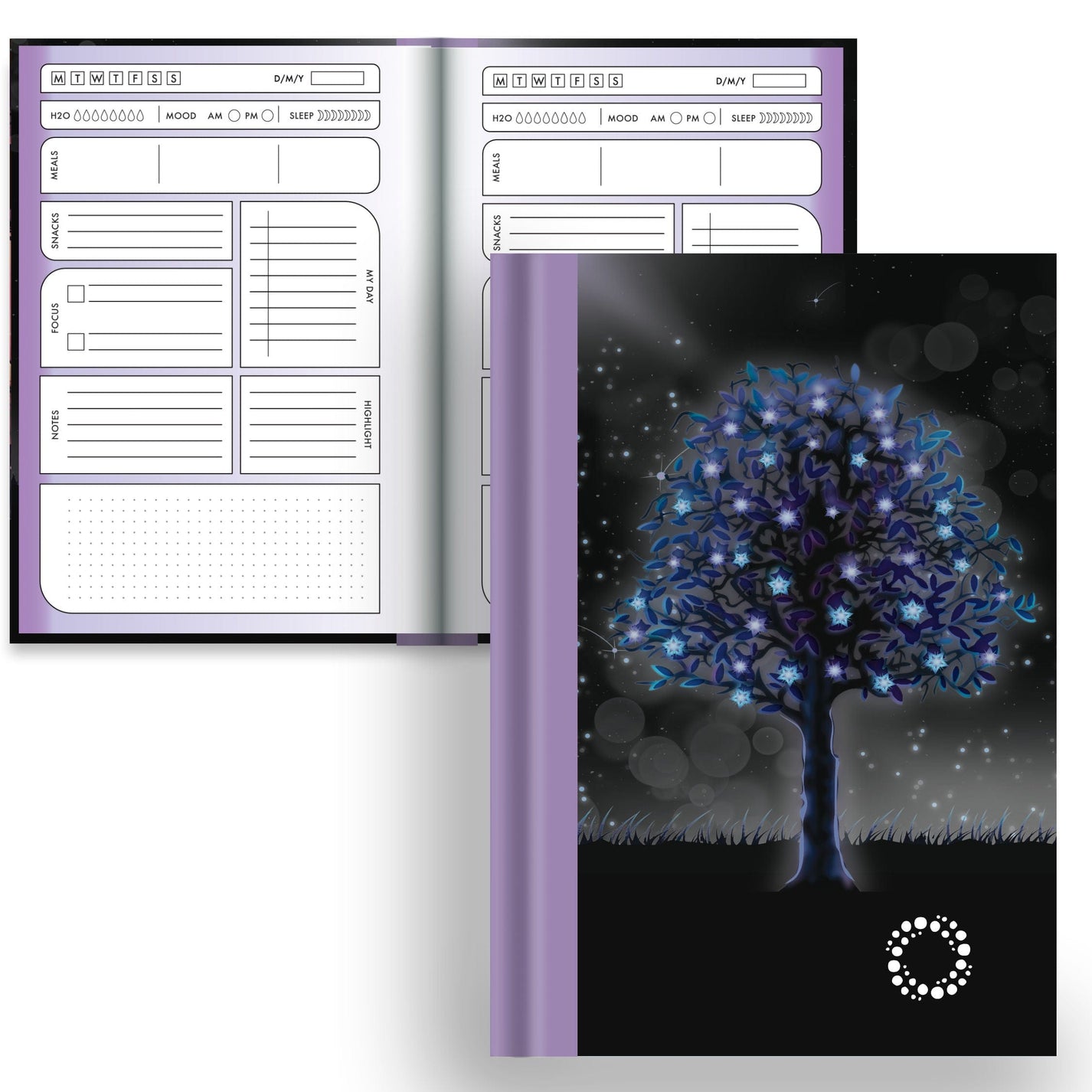 DayDot Journals A5 Notebook Planner & Dot Twilight - A5 Hardback Notebook