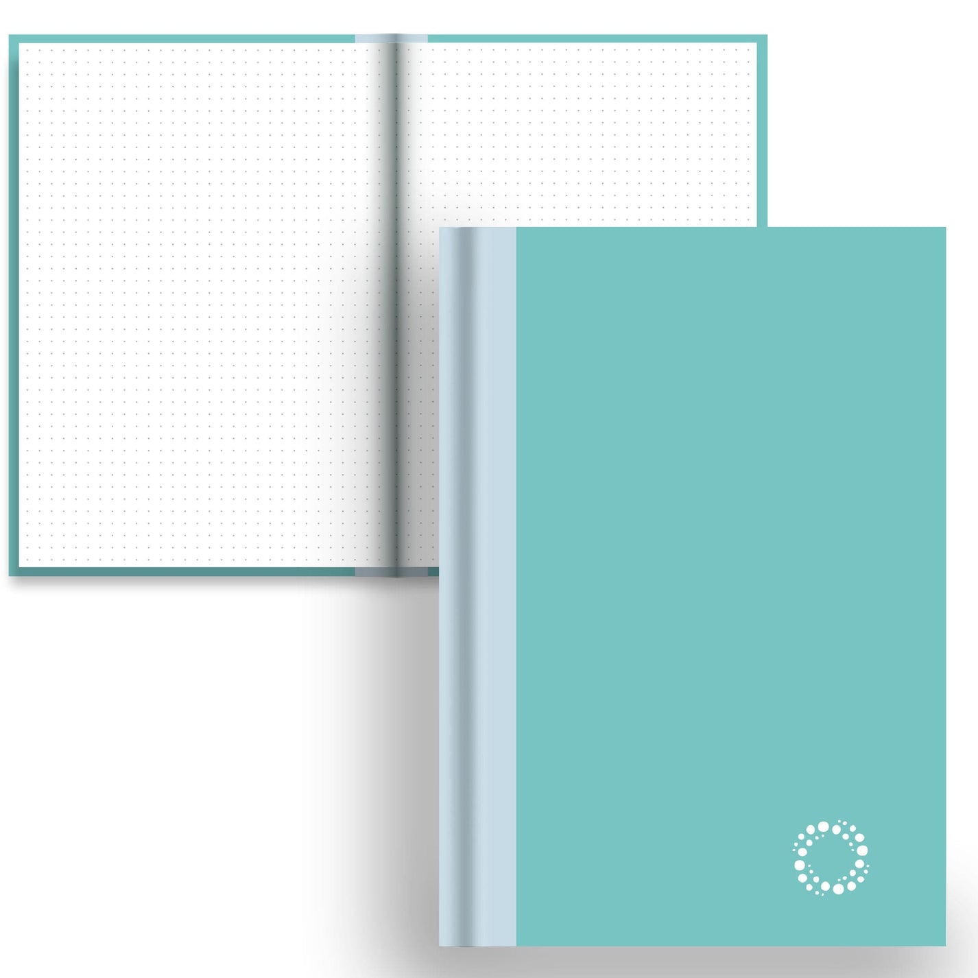 DayDot Journals Colour Block Mist / Dot Grid / A5 Aqua - A5 Hardback Notebook