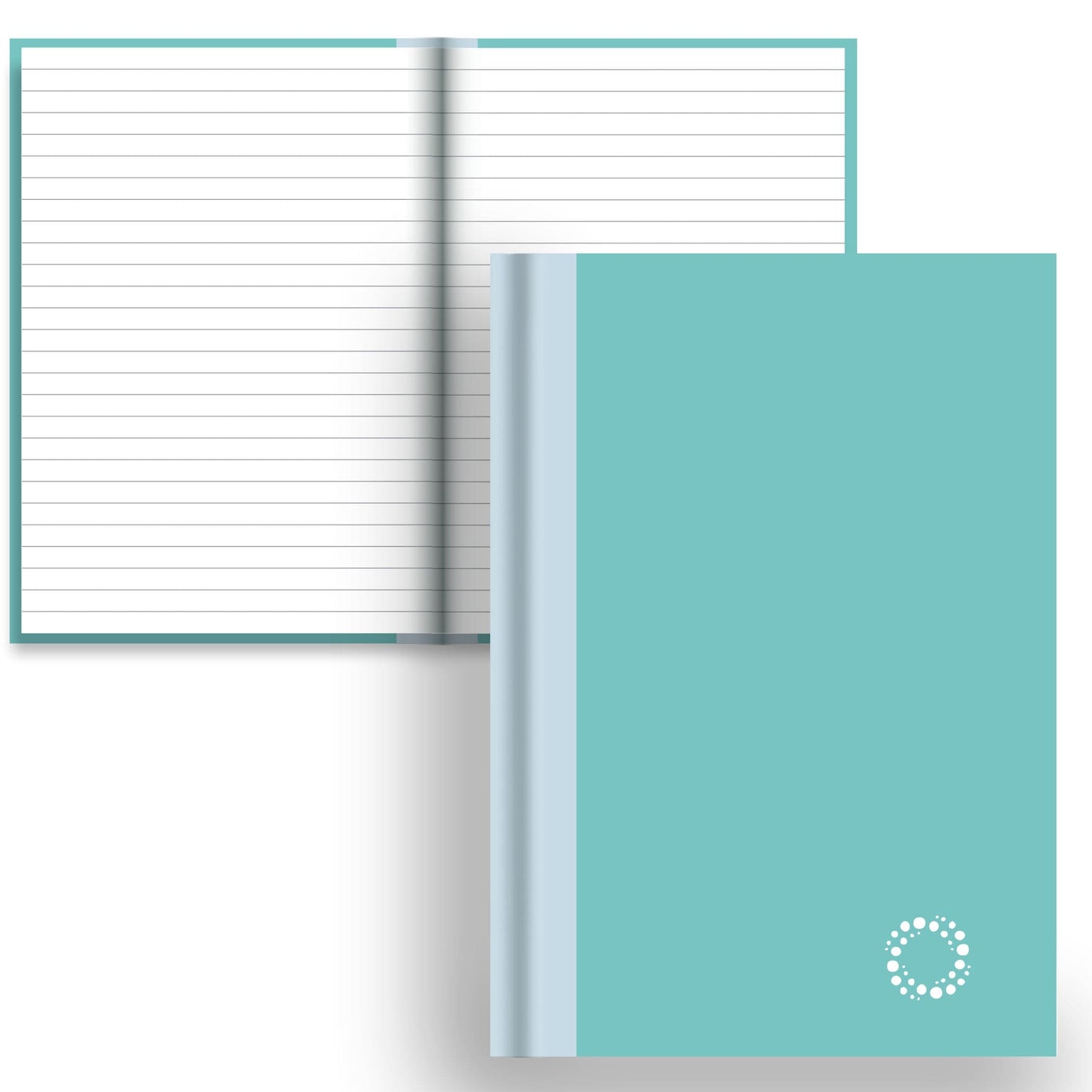 DayDot Journals Colour Block Mist / Lined Paper / A5 Aqua - A5 Hardback Notebook