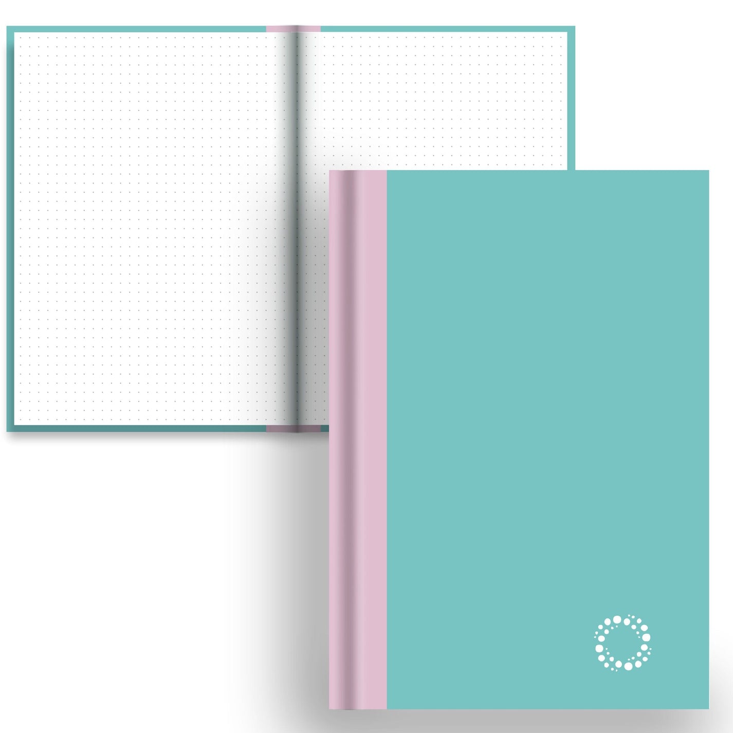DayDot Journals Colour Block Petal / Dot Grid / A5 Aqua - A5 Hardback Notebook