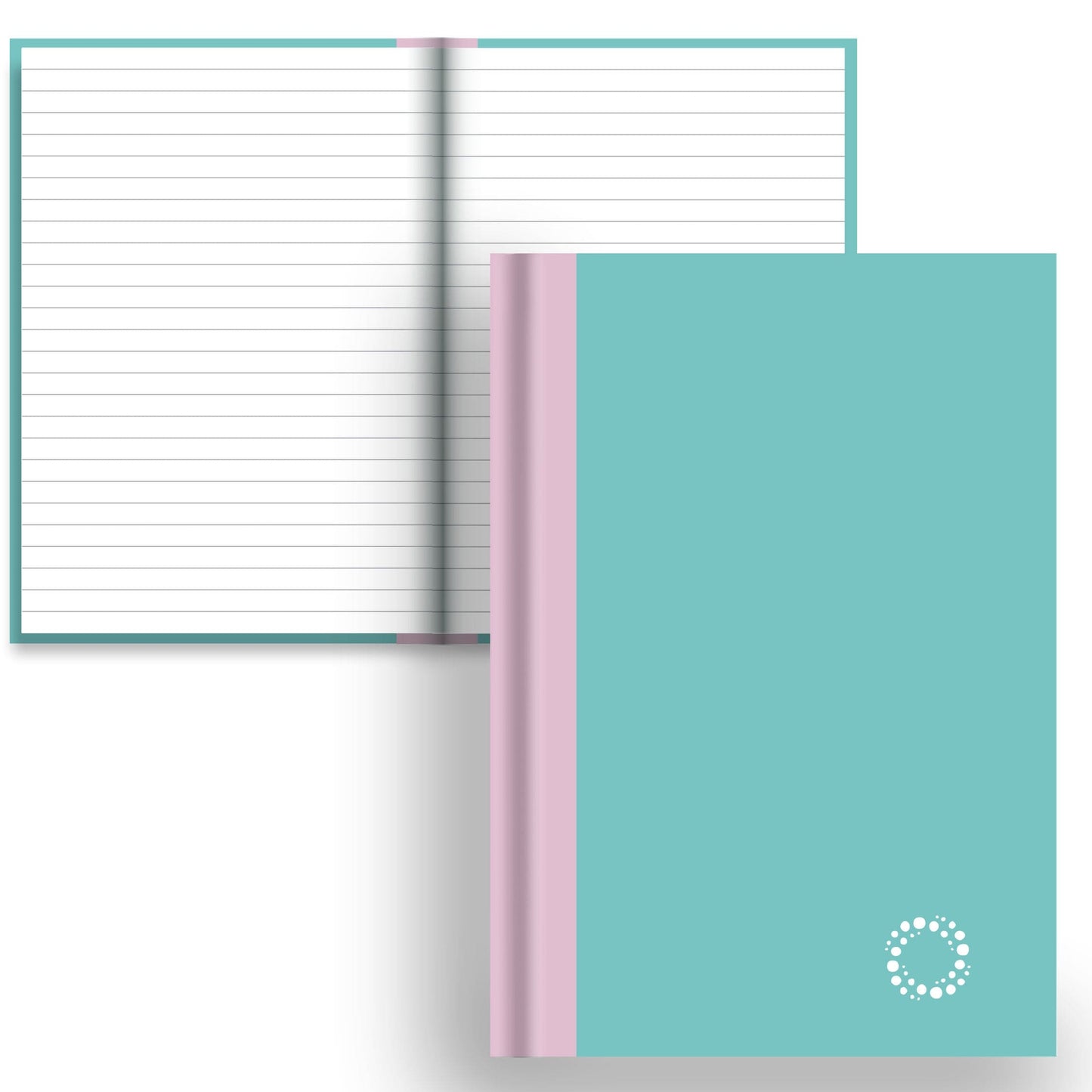 DayDot Journals Colour Block Petal / Lined Paper / A5 Aqua - A5 Hardback Notebook