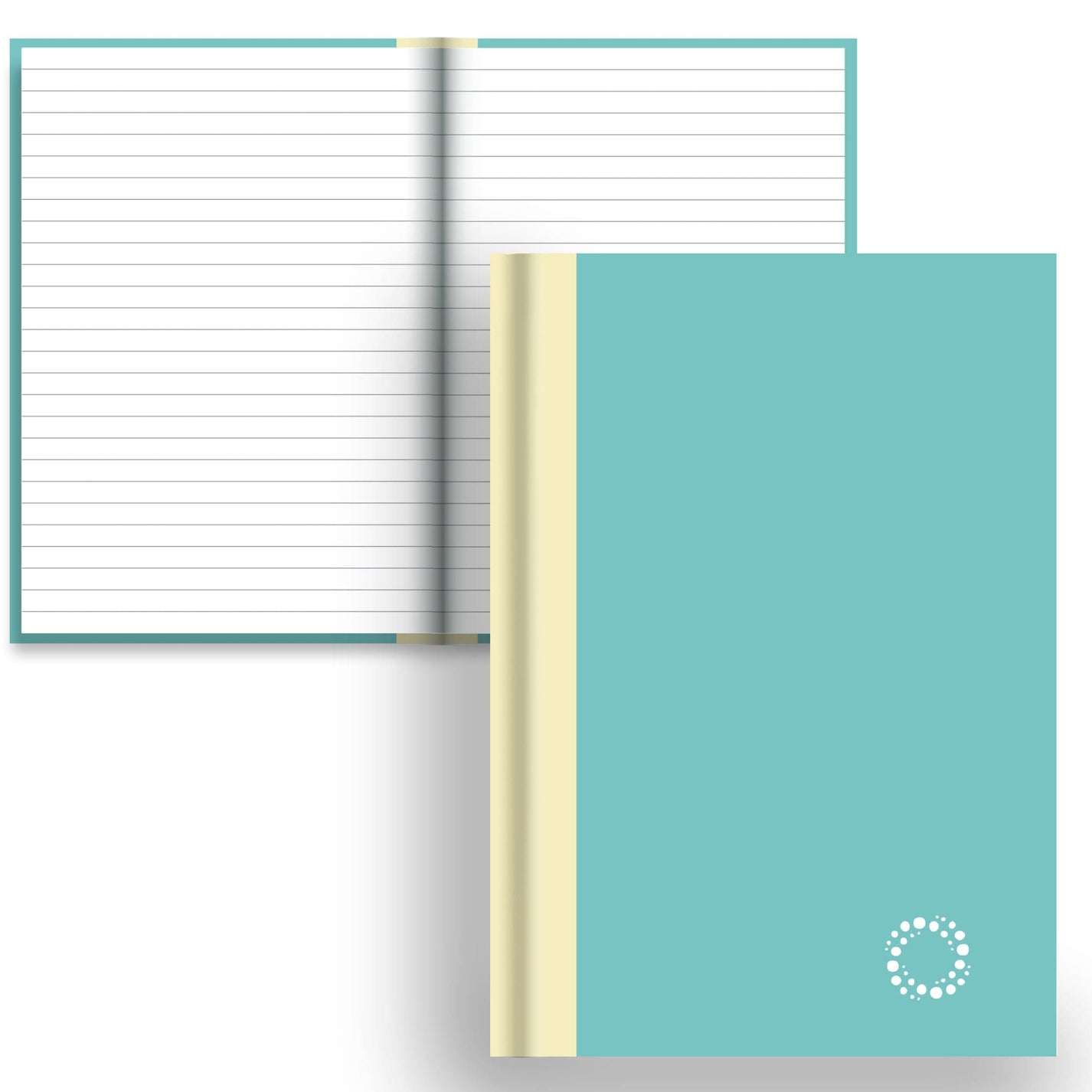 DayDot Journals Colour Block Sunbeam / Lined Paper / A5 Aqua - A5 Hardback Notebook