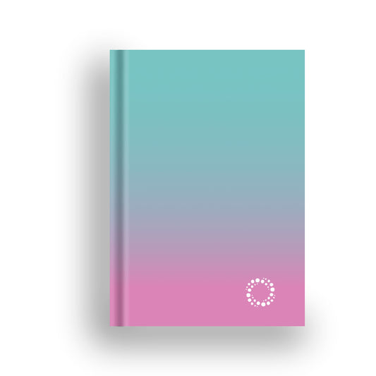 DayDot Journals Colour Fade Aqua and Blossom - A5 Hardback Notebook