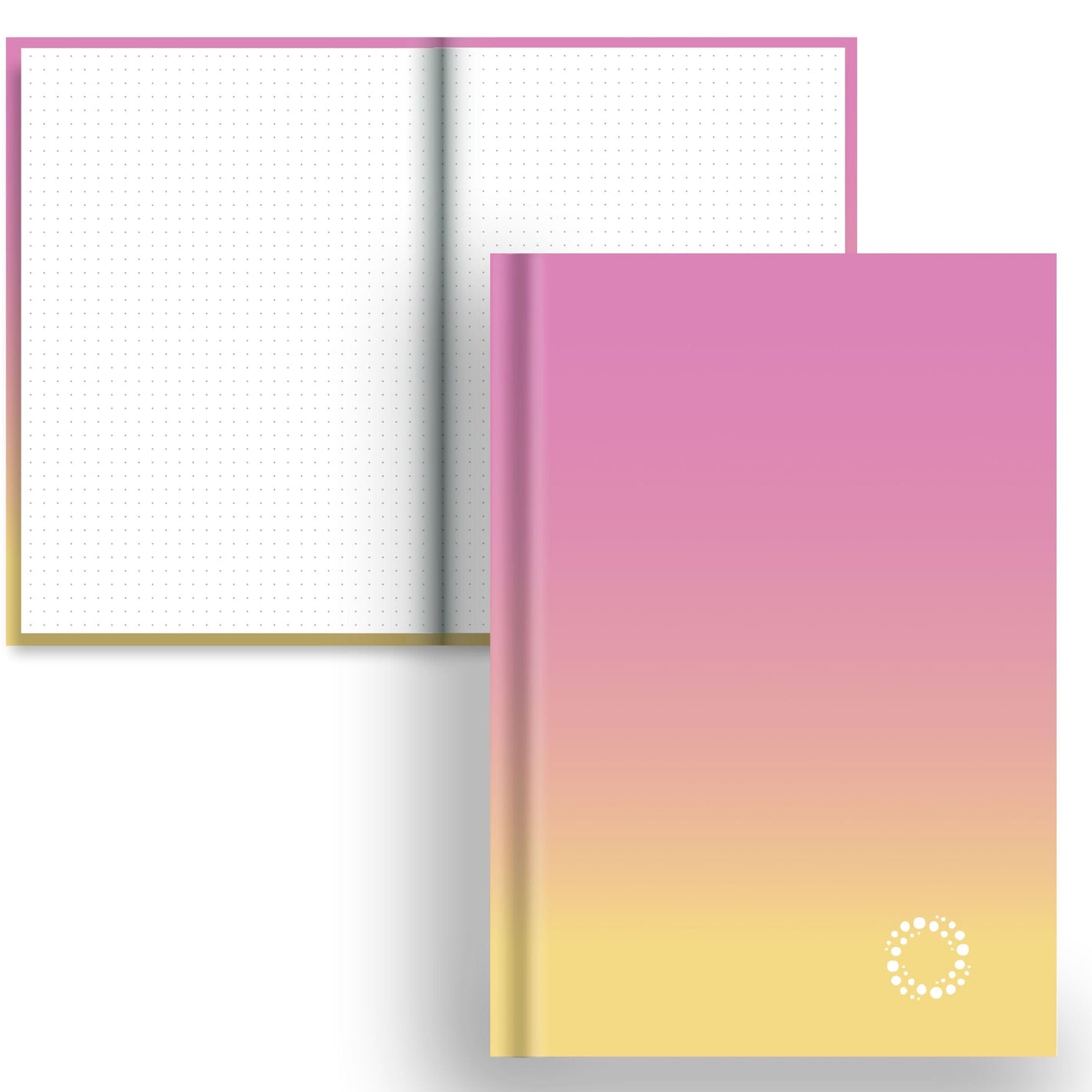 DayDot Journals Colour Fade Dot Grid Blossom and Lemonade - A5 Hardcover Notebook