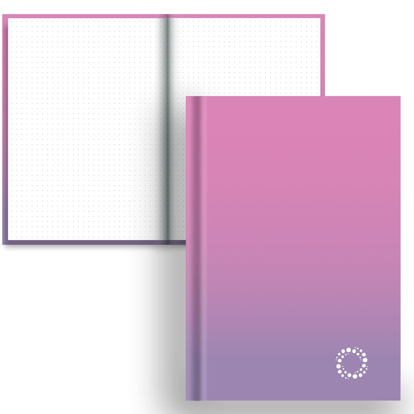 DayDot Journals Colour Fade Dot Grid Blossom and Periwinkle - A5 Hardcover Notebook