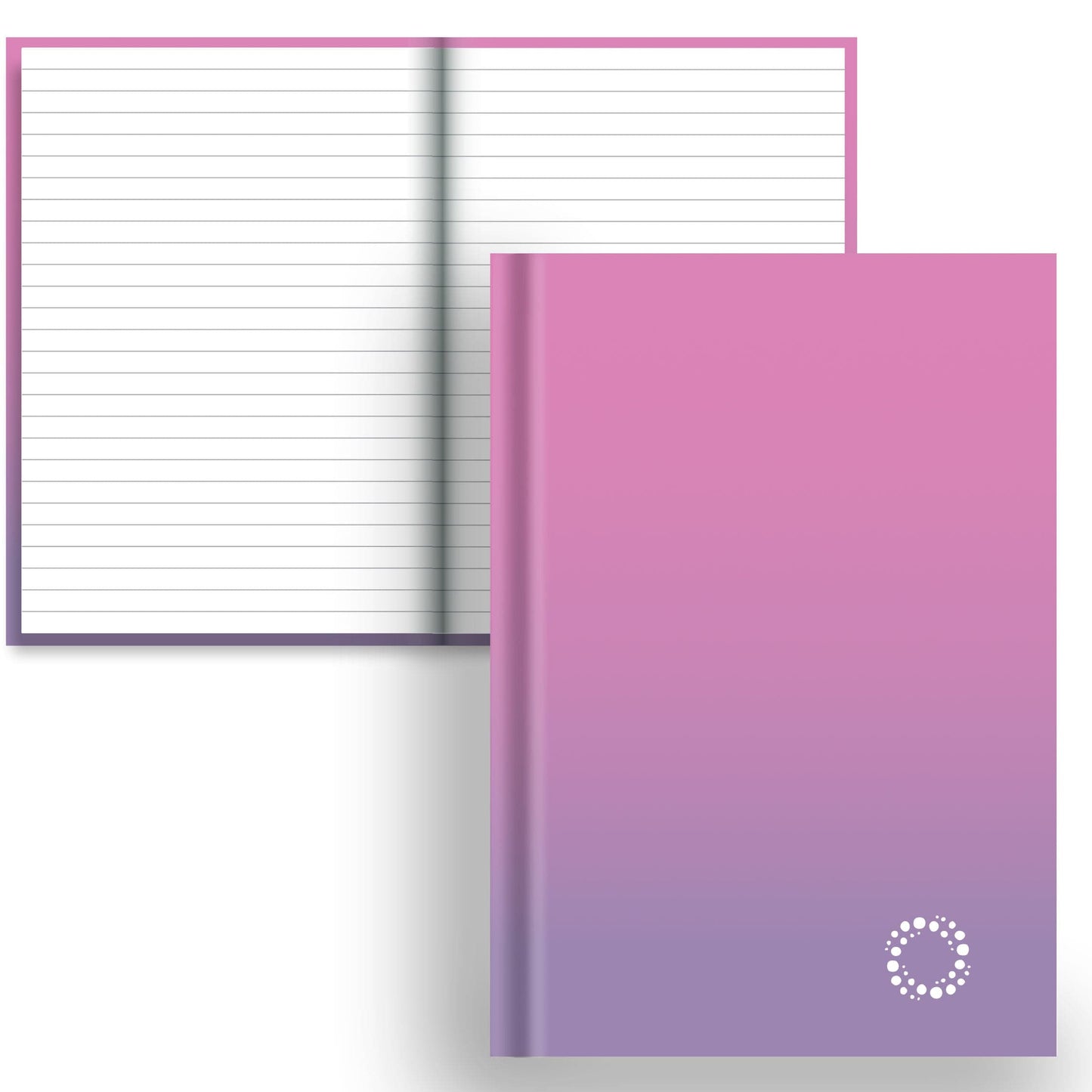 DayDot Journals Colour Fade Lined Paper Blossom and Periwinkle - A5 Hardcover Notebook
