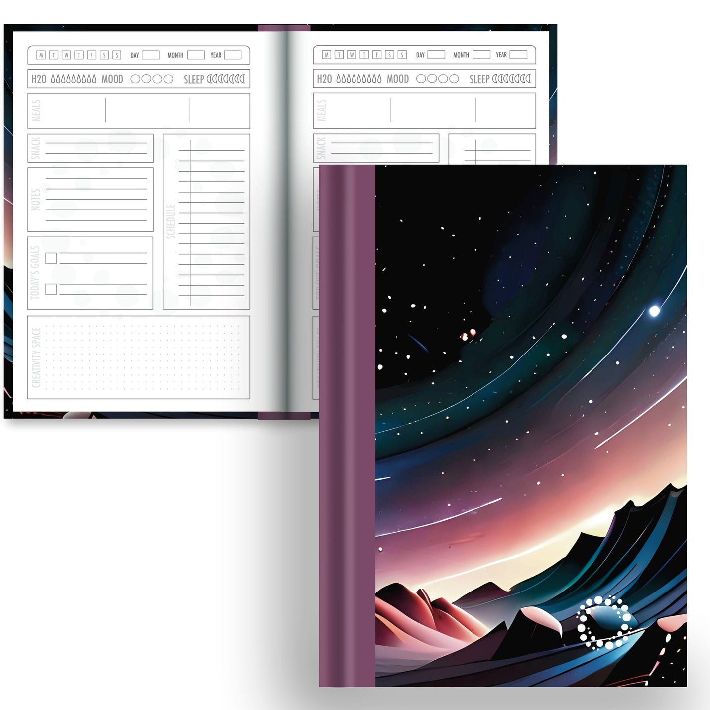 DayDot Journals Daily Planner Stargazer - A5 Hardback Notebook